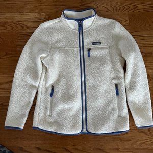 Patagonia Women's Retro Pile Cream Fleece Zip Jacket Size M